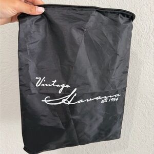Vintage Havana Black Zip Pouch